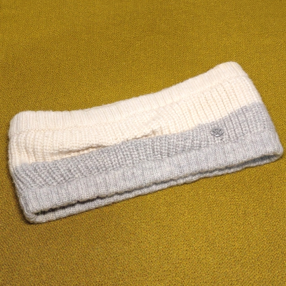 Lululemon grey and white head wrap OS